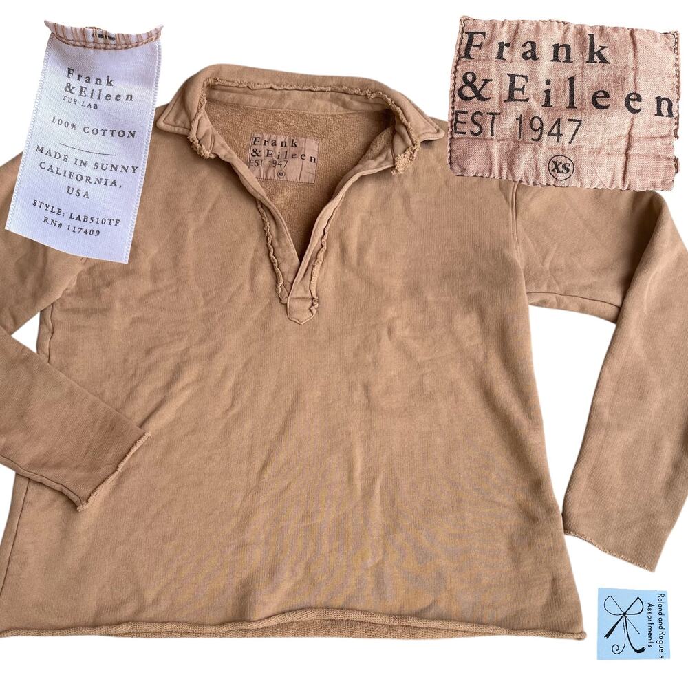 Frank and Eileen 100% Cotton Patrick Popover Henley Sweater Sz XS